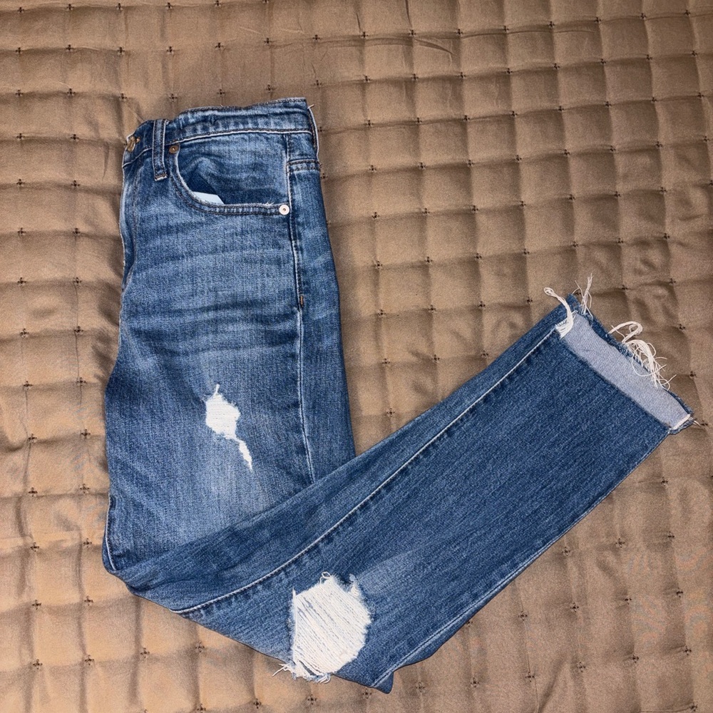 Madewell Distressed Straight-Leg Jeans